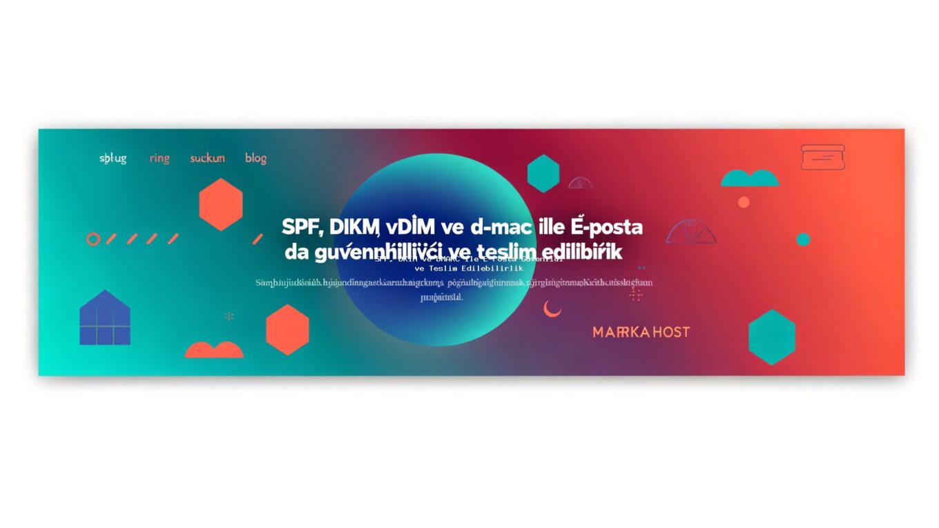 SPF, DKIM ve DMARC ile E-Posta Güvenliği ve Teslim Edilebilirlik konusunu açıklayan infografik