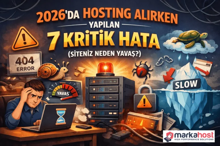 Hosting Alırken Yapılan Hatalar: 2026'da Sitenizi Yavaşlatan 7 Neden