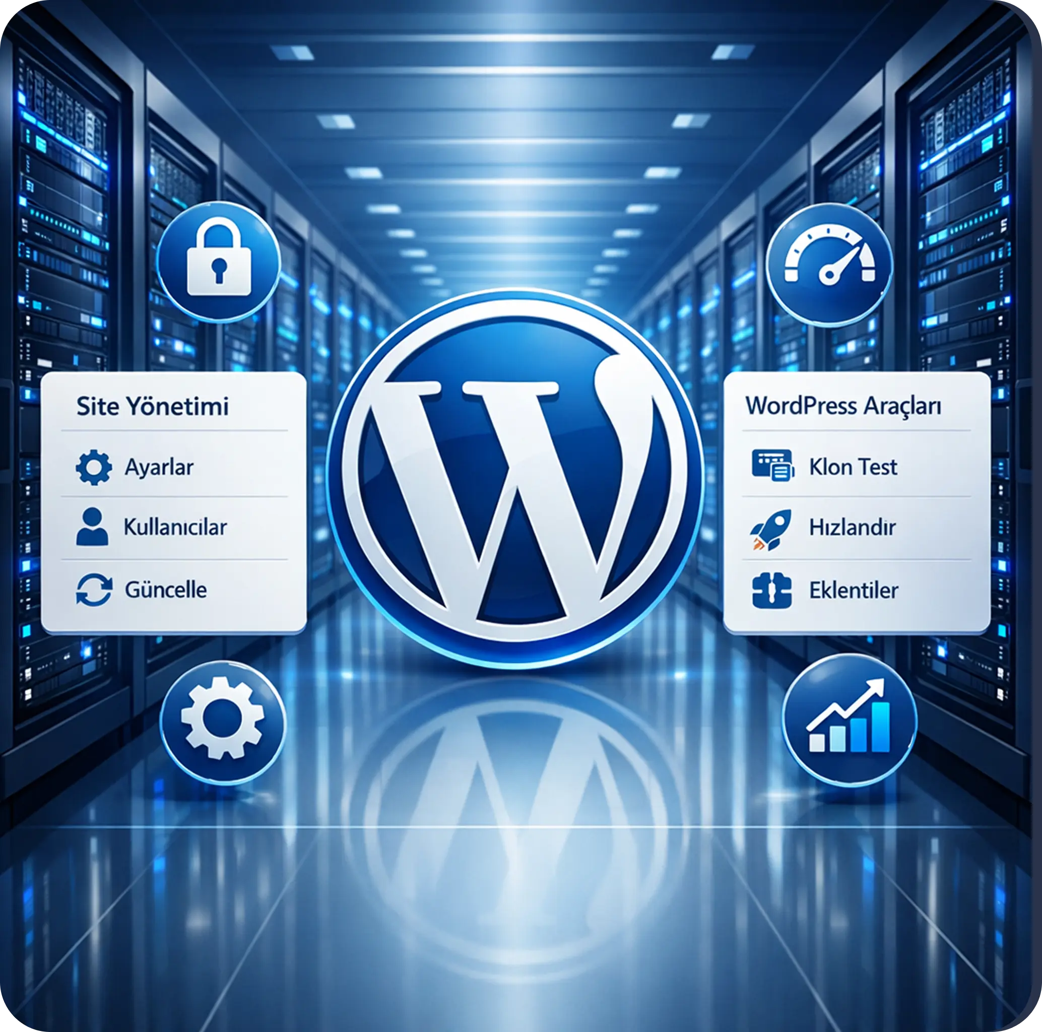 WordPress Hosting nedir - Hızlı ve güvenli WP barındırma çözümleri görseli